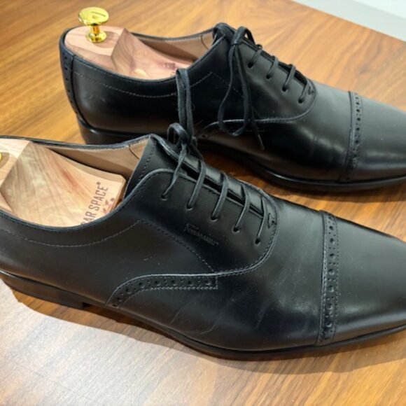 Salvatore Ferragamo Riley Oxfords – Black Calf – Size 10.5 EE - Picture 7 of 9